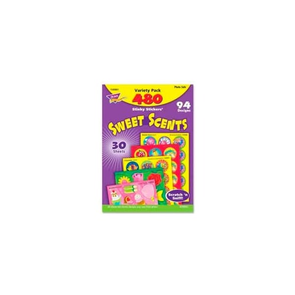 Trend Enterprises Trend Sweet Scents Stinky Stickers Variety Pack, 480 Stickers/Pack T83901 - main